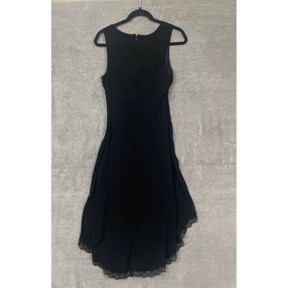 Hot Topic High Low Dress Womens Medium Black Lace Up Goth Grunge Witchy Emo Punk - Picture 2 of 6